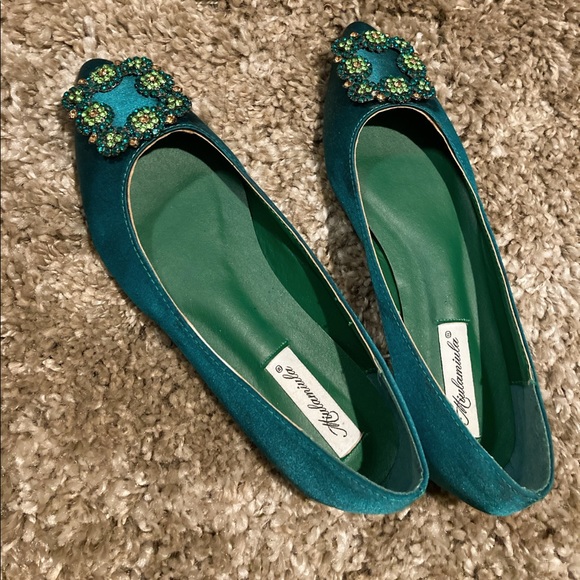 dark green flats womens